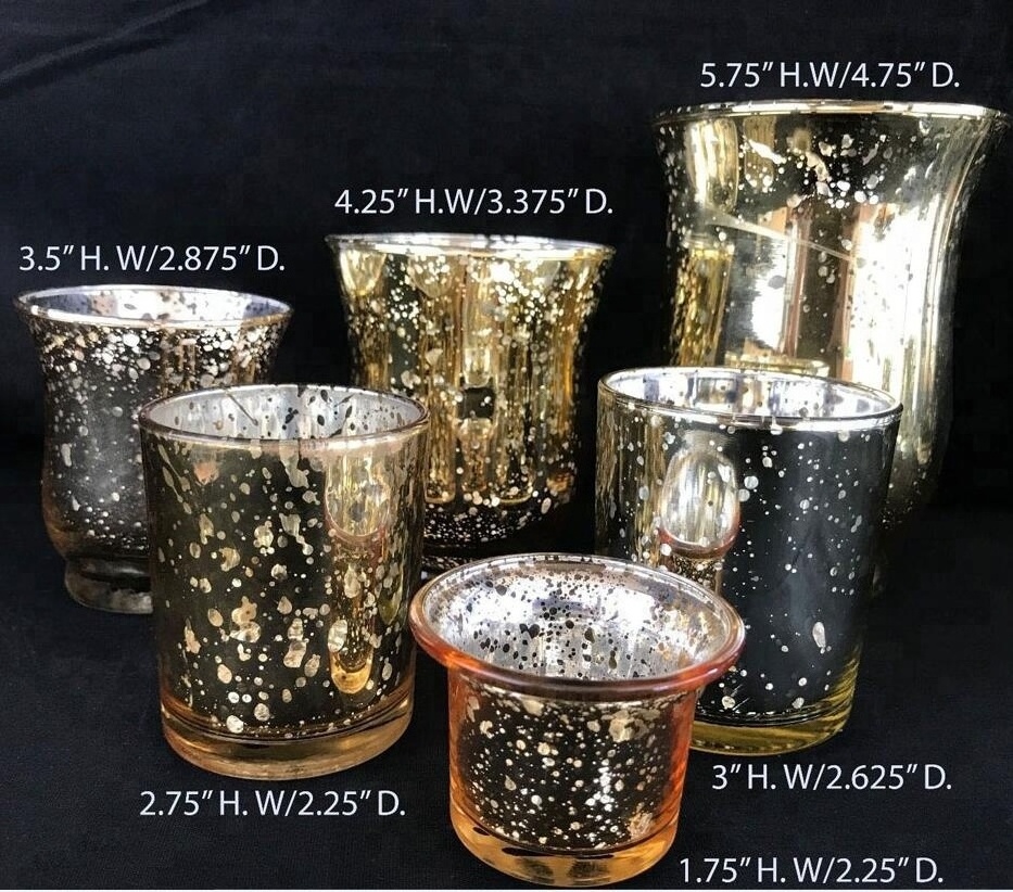 Mercury Glass Votive Candle Holders For Weddings and Parties