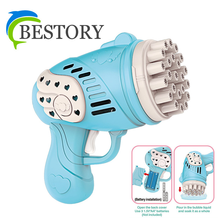 water toys 23-hole Bubble gun for outdoor battery operated bubble blower machine