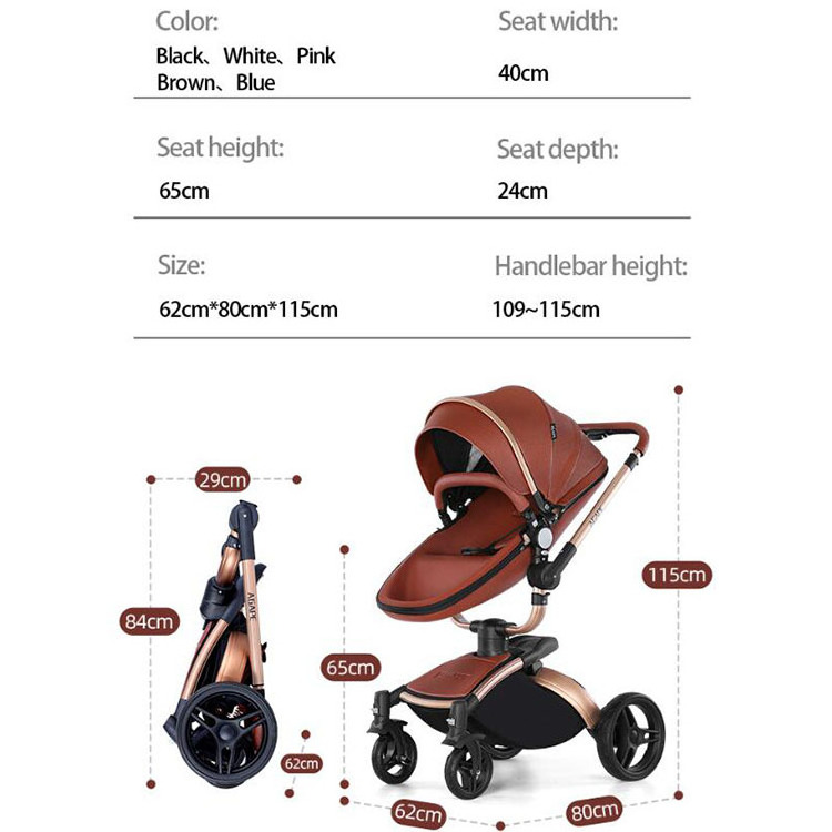 Wholesale european style baby push chair walkers buy cheap foldable travel system 3 in 1 baby stroller Stroller+Basket+Car Seat