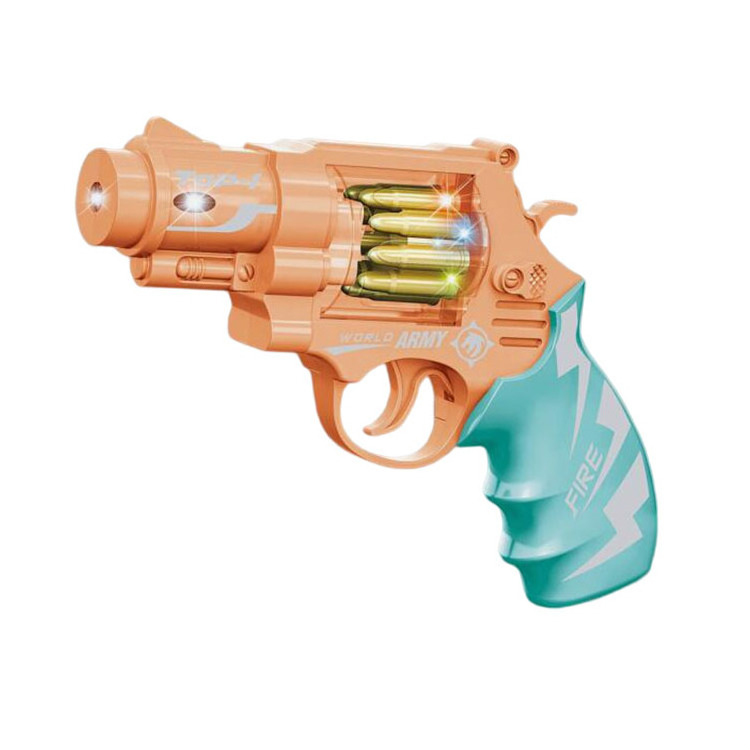 2023 Kids Outdoor Play gun toy music light Electric boys Plastic Revolver toy gun