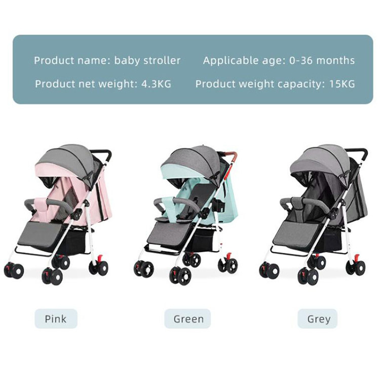 Wholesale baby strollers Lightweight Kid Baby Stroller Foldable Poussette Kinderwagen Pram Carriages Stroller