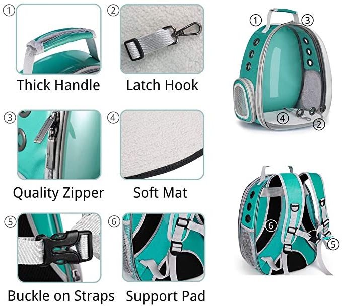 Pet Carrier Backpack, Bubble Backpack Carrier, Cats and Puppies,Airline-Approved, Designed for Travel, Hiking, Walking  Outdoor