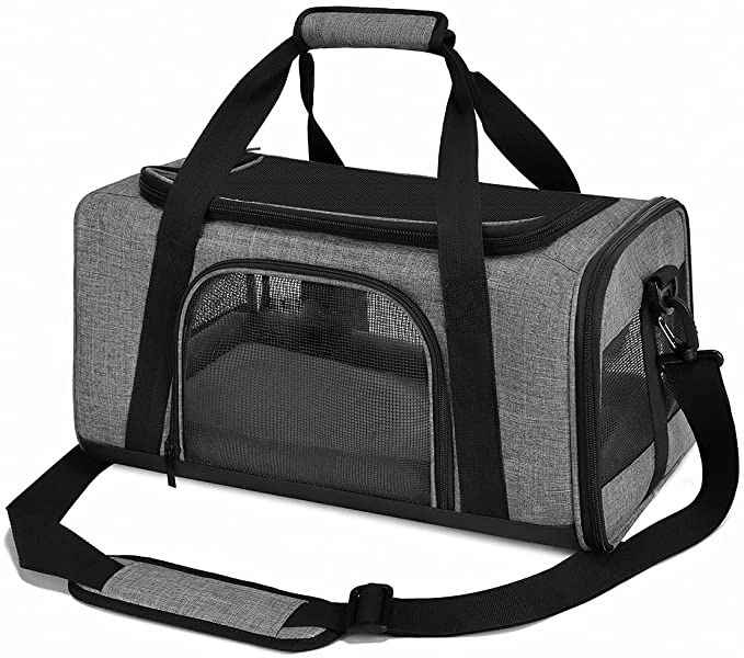 Pet Carrier for Small Medium Large Cats and Dogs Locking Safety Zippers Padded Shoulder and Carrying Strap