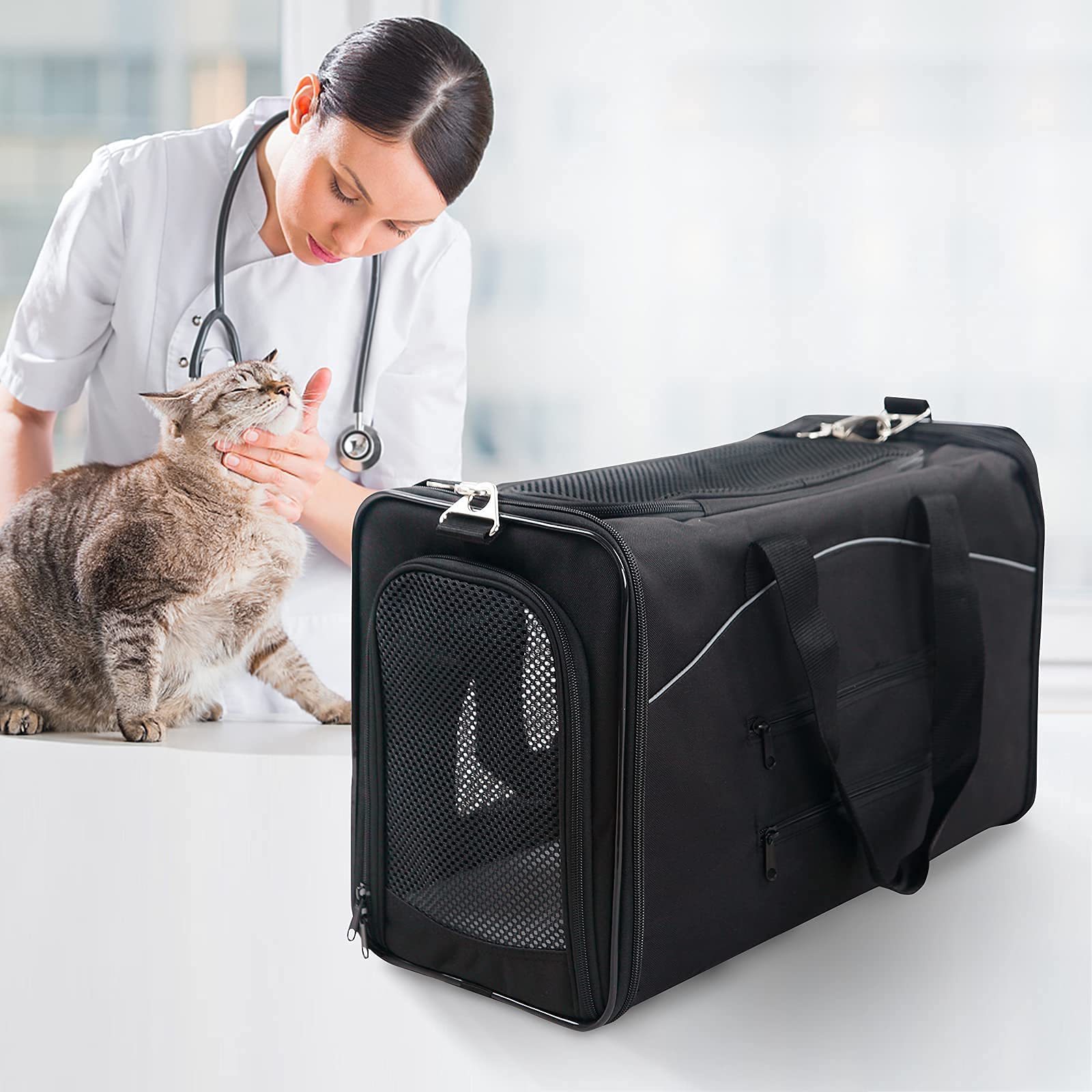 Fashion Pet Travel Carrier Dog Tote Bag Airline Pet Cage Carriers Pet Travel Bag For Small Dogs Cats