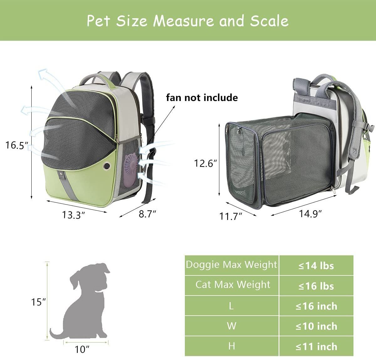 Mesh Expandable Pet Carrier Backpack Cat Carrying Holder Backpack for Travelling   Breathable Cat Carrier Backpacks