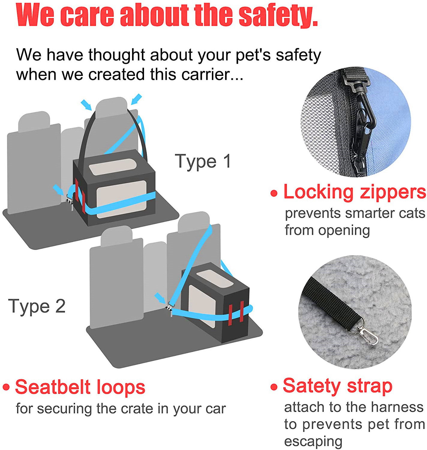 Mountain Land Soft-Sided Portable Pet Crate for Car Traveling with Collapsible Litter Box and Bowl