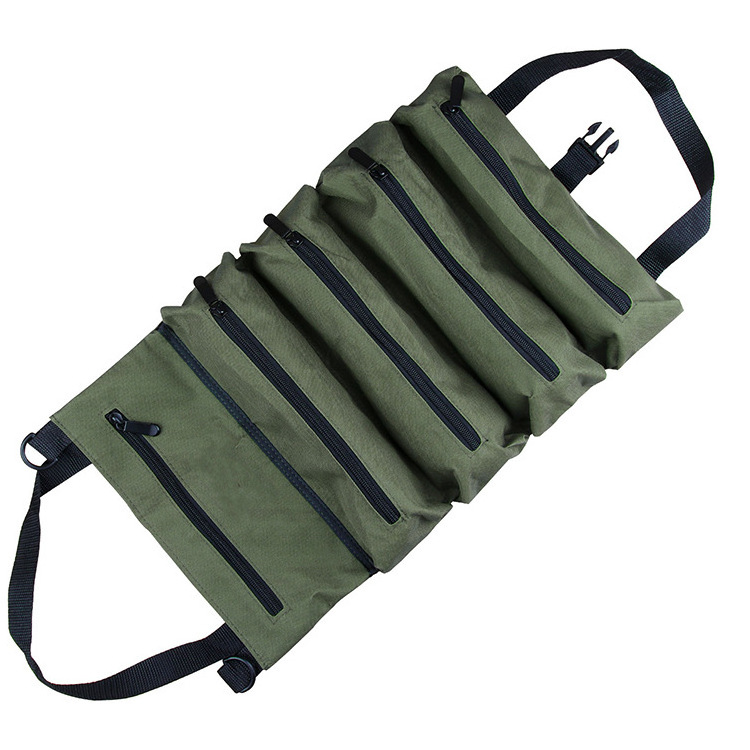 Foldable Canvas Wear-resistant Durable Waterproof roll up tool bags