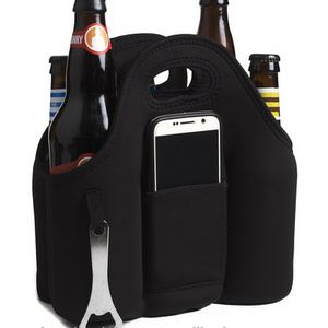 Beer Bottle Carrier with Opener, Thick Neoprene Bag. Keeps Cold and Protected, Can Cooler Bag Customized Insulated 6 Pack 600pcs