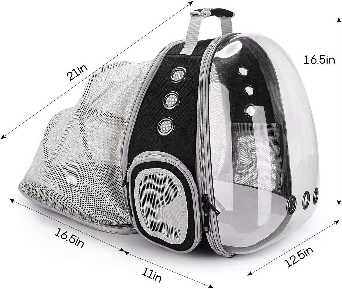 Airline Approved Transparent Ventilate  Pet Carrier   Backpack Bag for Dog Cat Small Animals Lightweight Breathable