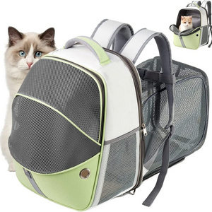 Mesh Expandable Pet Carrier Backpack Cat Carrying Holder Backpack for Travelling   Breathable Cat Carrier Backpacks