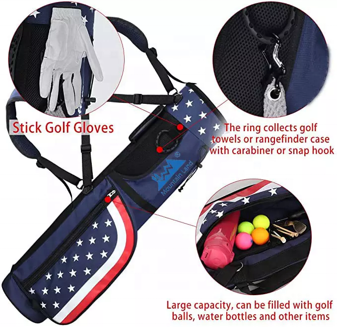 2021 Travel Golf Bag Style Polyester Prevent Scratches Golf Bag Lightweight Golf Tour Stand Bag Japan Waterproof Leather OEM