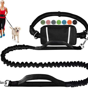 Hands Free Dog Leash for Running Walking Jogging Training Hiking Retractable Dog Running Waist Leash Adjustable Waist Belt