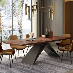 Wear-Resistant Hot Quality Nordic Furniture Modern Wood Tables Dining Table Wood Oak walnut Solid Wooden Tables And Chairs Set