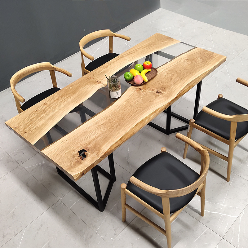 morden Furniture Modern Wooden slab table top resin river dining table wood clear epoxy resin table top