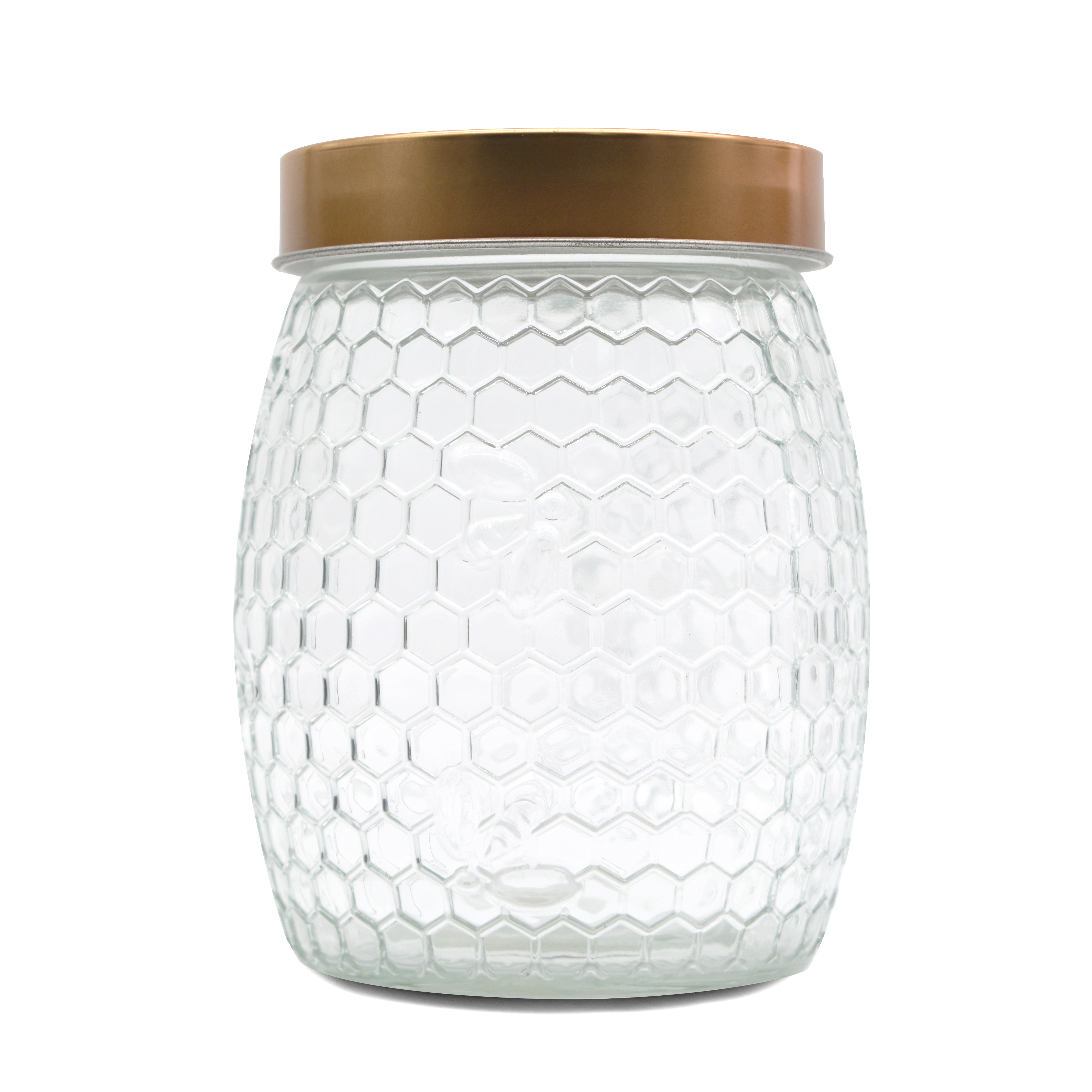 Kitchen&tabletop High Quality Spice Glass Jar Food Storage Canister glass with steel lid glass storage jar