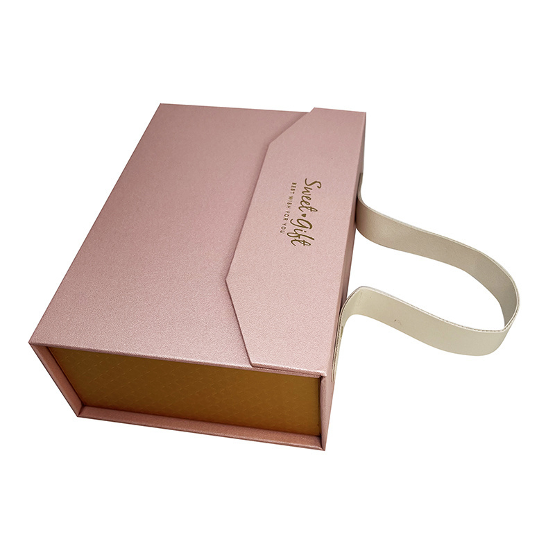 New Design pink Suitcase Cardboard Suitcase Paper Rectangular Candy luxury handbag packaging box