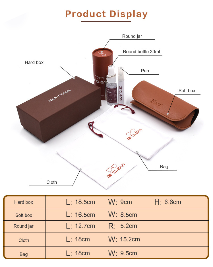 Bestpackaging Custom Logo Sunglasses case packing set luxury eyeglasses Case & Bag custom  Glasses case set