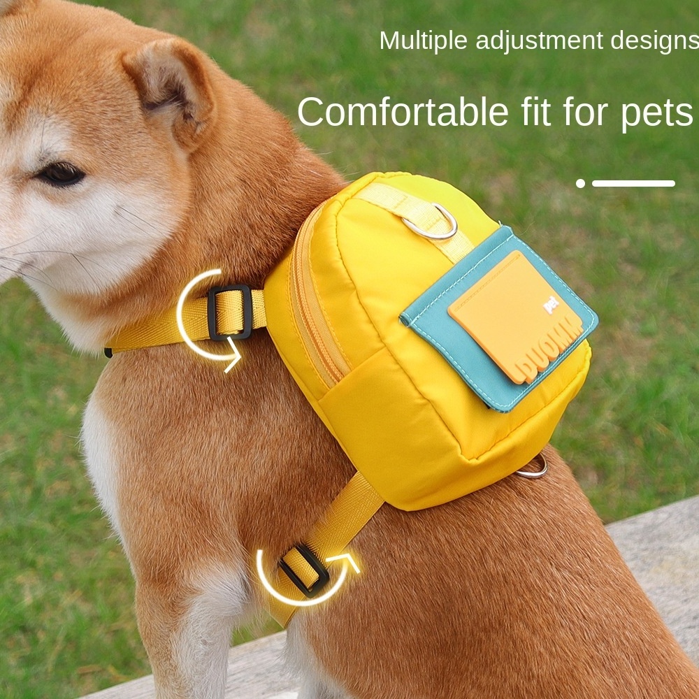 2024 New Pet Dog Backpack Cartoon Dog Bookbag Outdoor Travel Pet Supplies