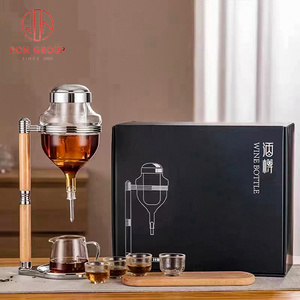 Modern Luxury Wine Whiskey Liquor Decanter Set Hotel Club Banquet Delicate Business Gift Crystal Glass Decanter