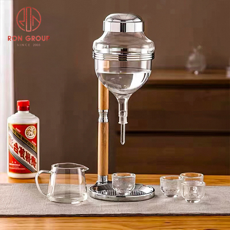 Modern Luxury Wine Whiskey Liquor Decanter Set Hotel Club Banquet Delicate Business Gift Crystal Glass Decanter