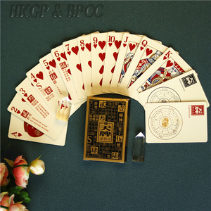 Plastic pvc poker waterproof gold deck of playing cards