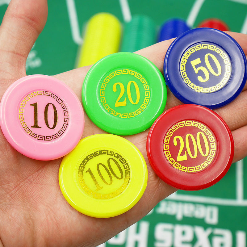 Custom poker chips set plastic numbered chips learning rewards game points coin casino chips