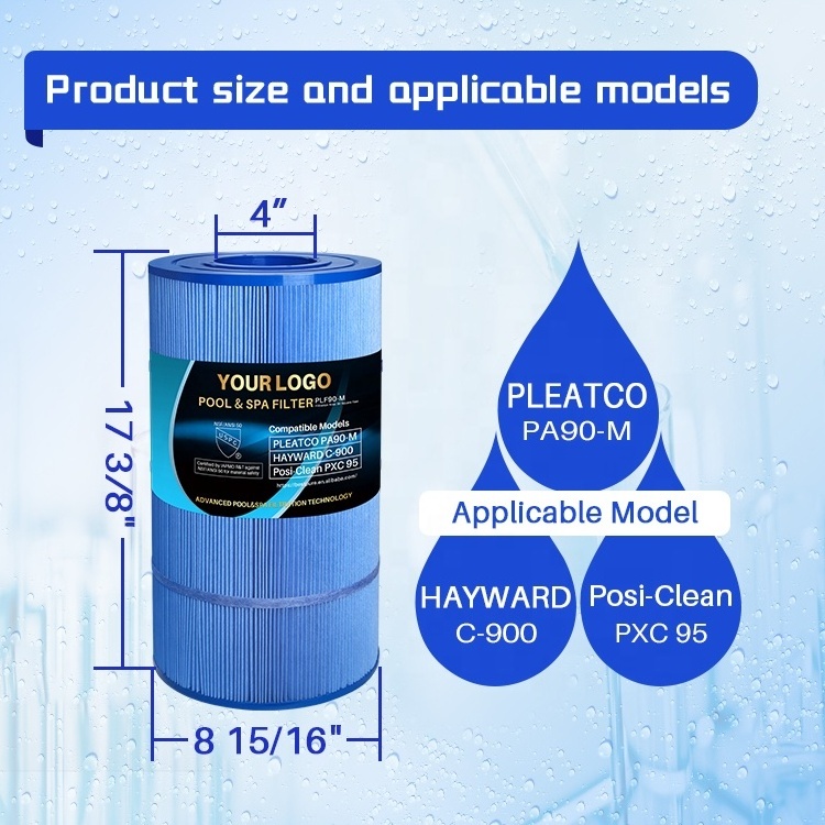 Blue Seal Pool Filter Compatible C900 PA90 C-8409 FC-1292 PXC95 CX900RE Big Blue Swimming Pool Filter Cartridge