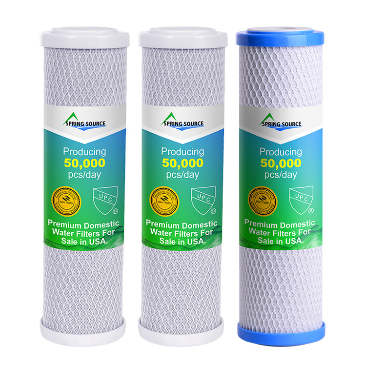 10 x 2.5 Inch Whole House Carbon Sediment Water Filter Cartridge Replacement For Under-Sink Countertop Filtration CTO Cartridge