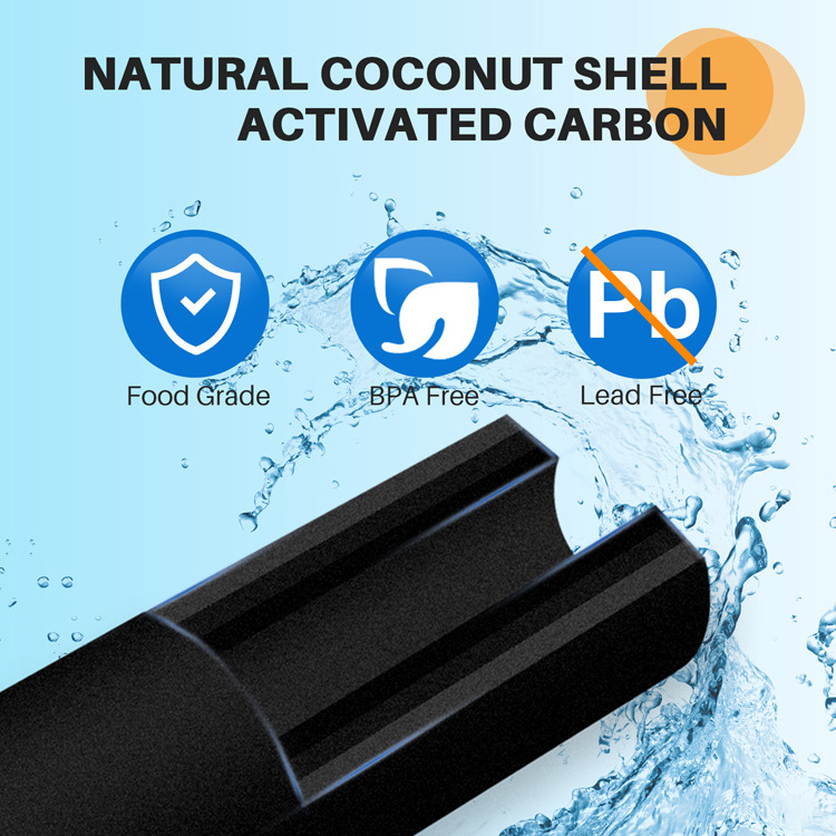 10 x 2.5 Inch Whole House Carbon Sediment Water Filter Cartridge Replacement For Under-Sink Countertop Filtration CTO Cartridge