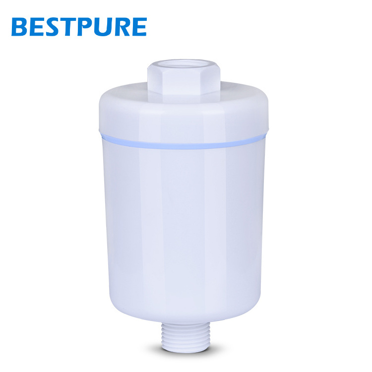 Output Universal Shower Head Filter Cartridge Water Shower Filter for Bathroom Activated Carbon 1/2'' Male & Female Manual