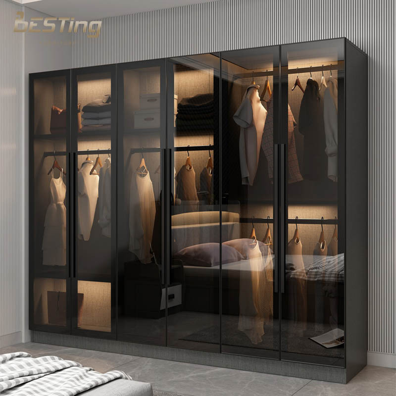 Top quality New Modern Home Customized Wardrobe Design for Dressing Room Walk in Closet