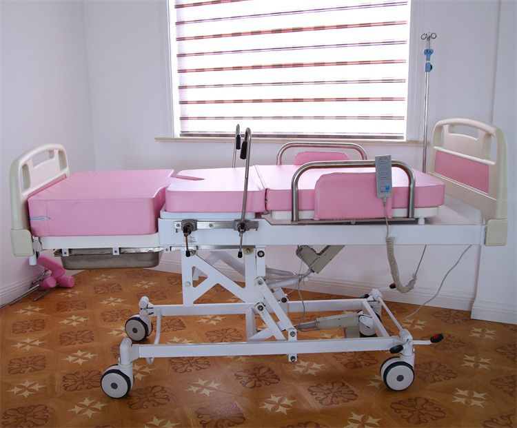 BT-LD009 Hospital Electric labour birthing bed LDR obstetric delivery bed maternity bed with side rails mattress price