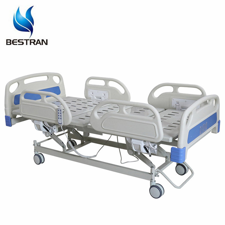 BT-AE011 China medical patient clinic nursing care 5 function electric automatic transfer sand cheap icu bed for hospital sale