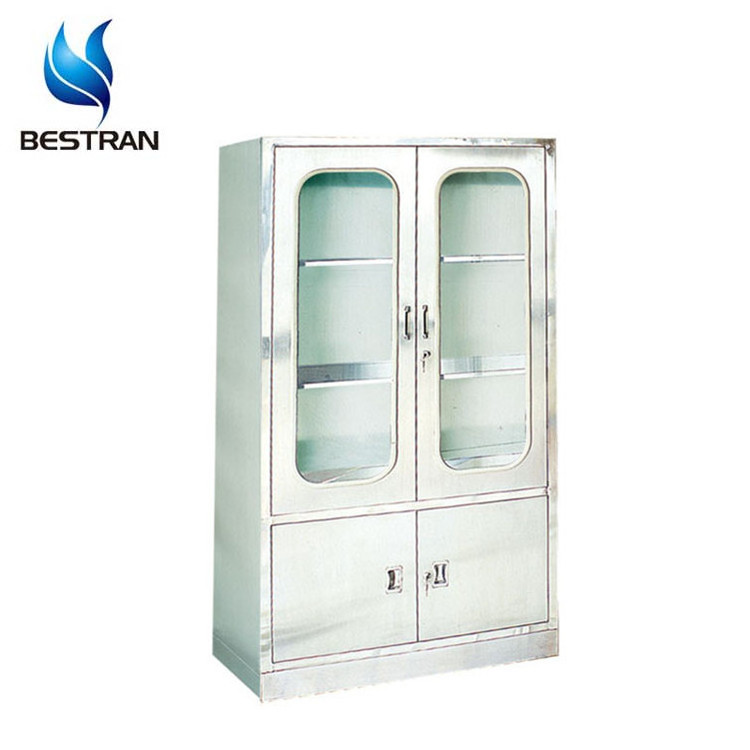 BT-AP007 Cheap hospital stainless steel/steel instrument cabinet standing medical medicine cupboard for sale