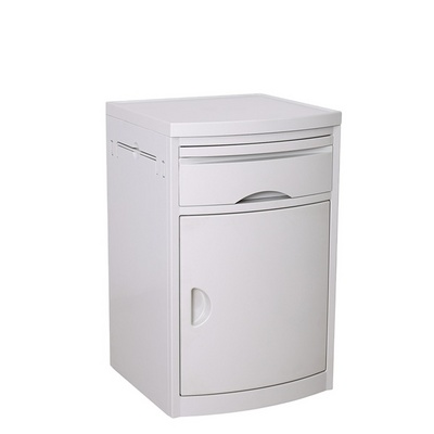 BT-AL001 Cheap hospital ABS plastic mobile bedside cabinet medical bedside locker with drawer door wheels price