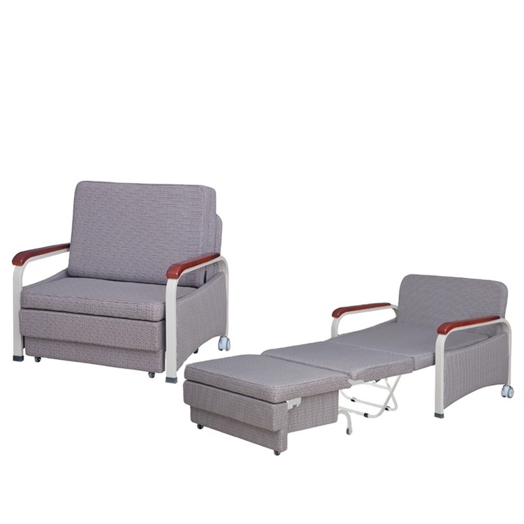 BT-CN015 Hospital furniture medical equipment convertible sofa bed foldable patient accompany widen bed chair