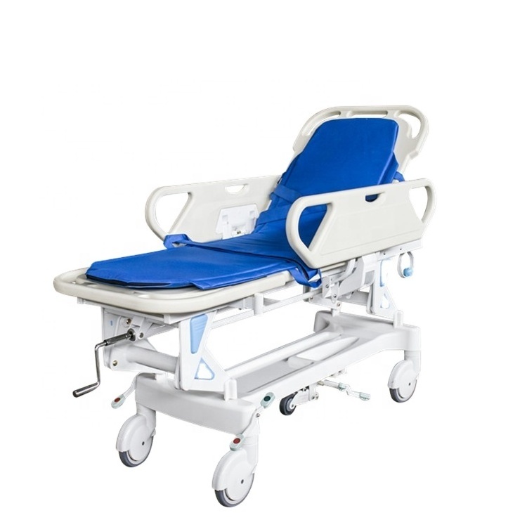 BT-TR002 ambulance equipment for sale With CPR handle mattress ABS hospital patients manual transfer stretcher bed