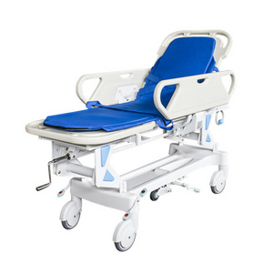 BT-TR002 ambulance equipment for sale With CPR handle mattress ABS hospital patients manual transfer stretcher bed