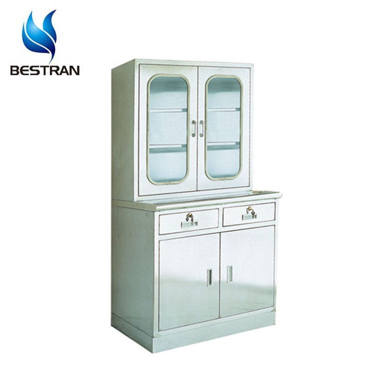 BT-AP007 Cheap hospital stainless steel/steel instrument cabinet standing medical medicine cupboard for sale