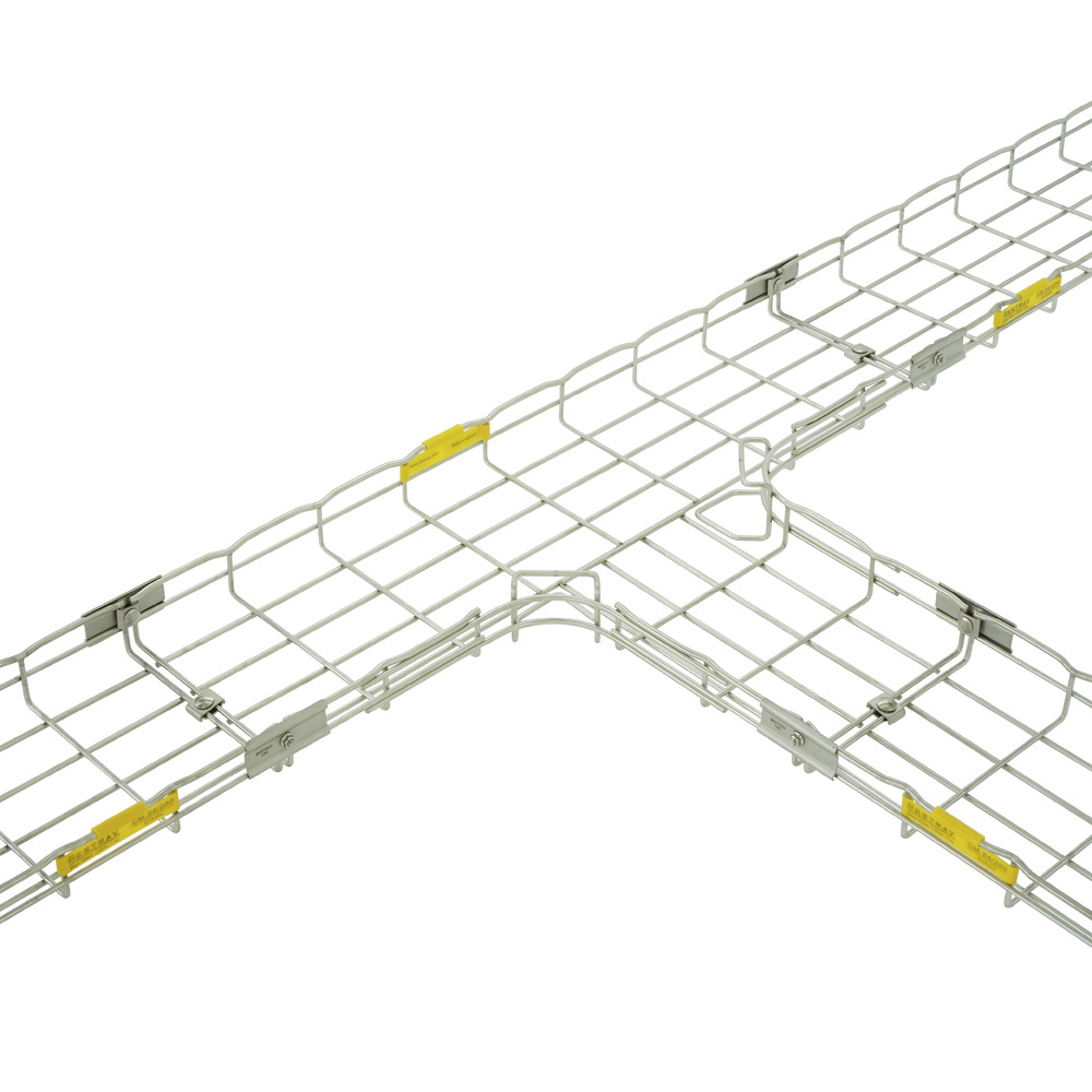 Cable Tray Horizontal Tee Inox 304, Wire Mesh Cable Tray 105mm Height, Cable Organizer From Bestray Vietnam Factory