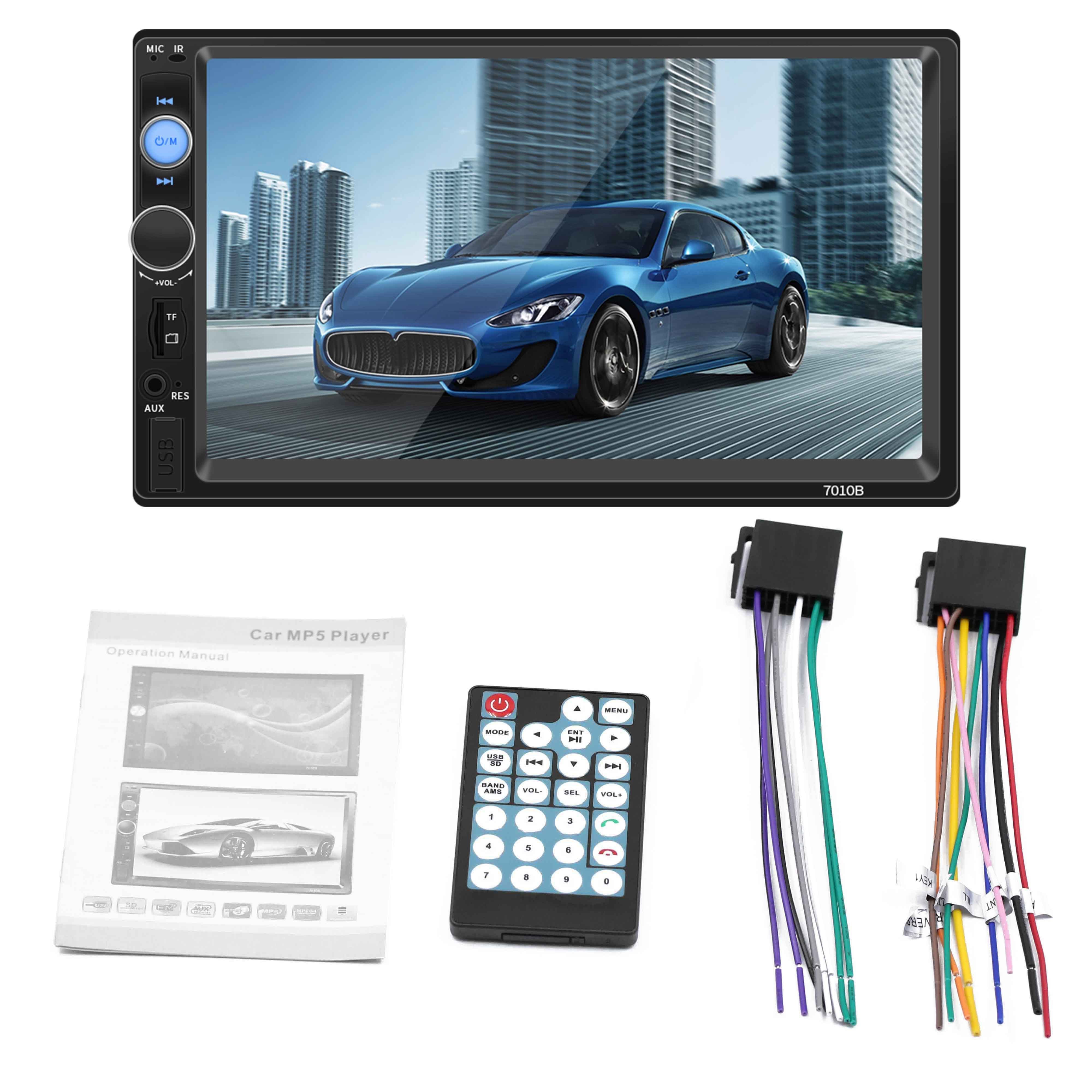 double din cheap car radio 7 inch touch screen car radio with mirror link FM SD USB AUX 7388 high power