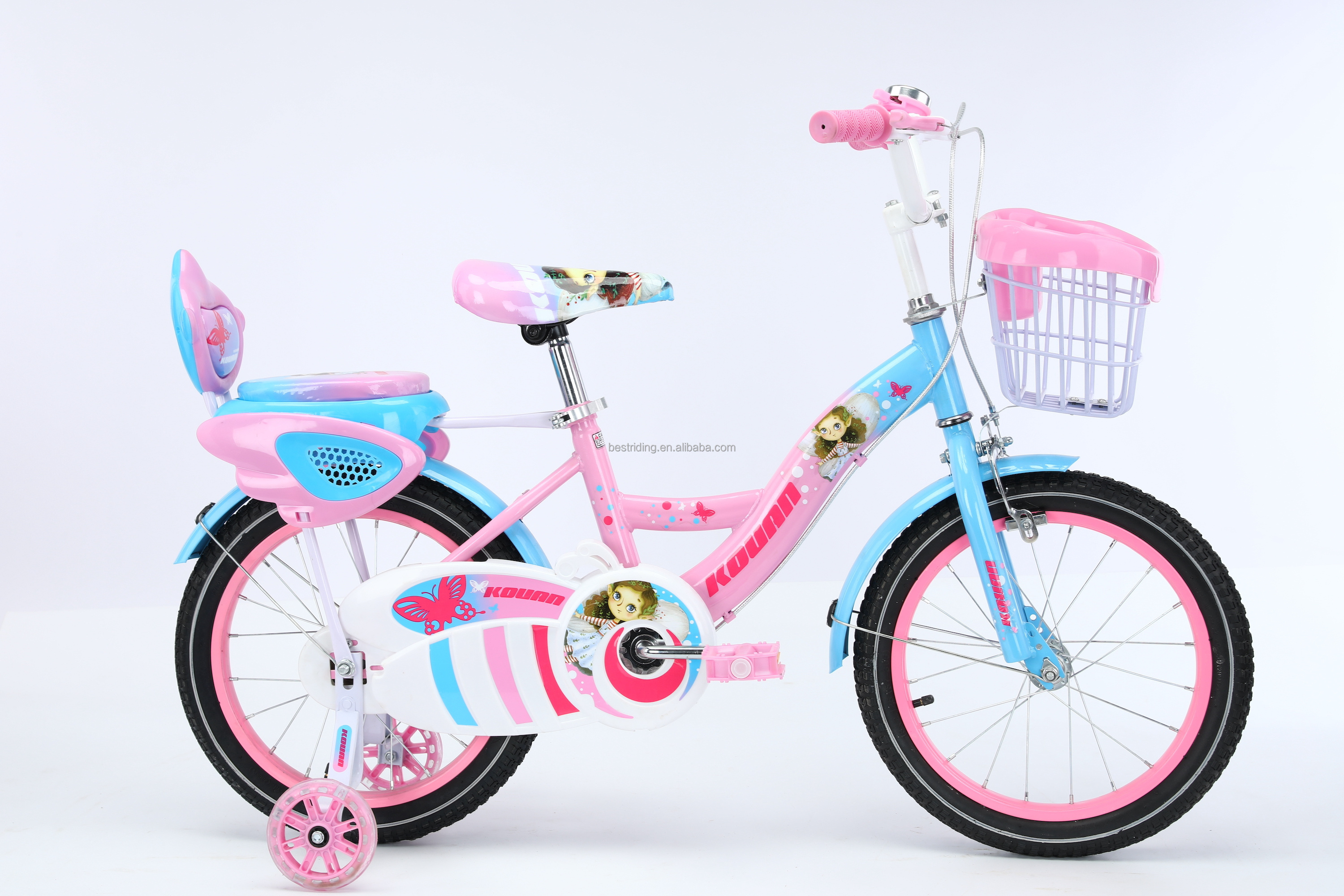 High-quality Children Bicycle Pedal Kids Bike Customized Steel Baby Bike Carton Box  Packing With Training Wheels  12 16 inches