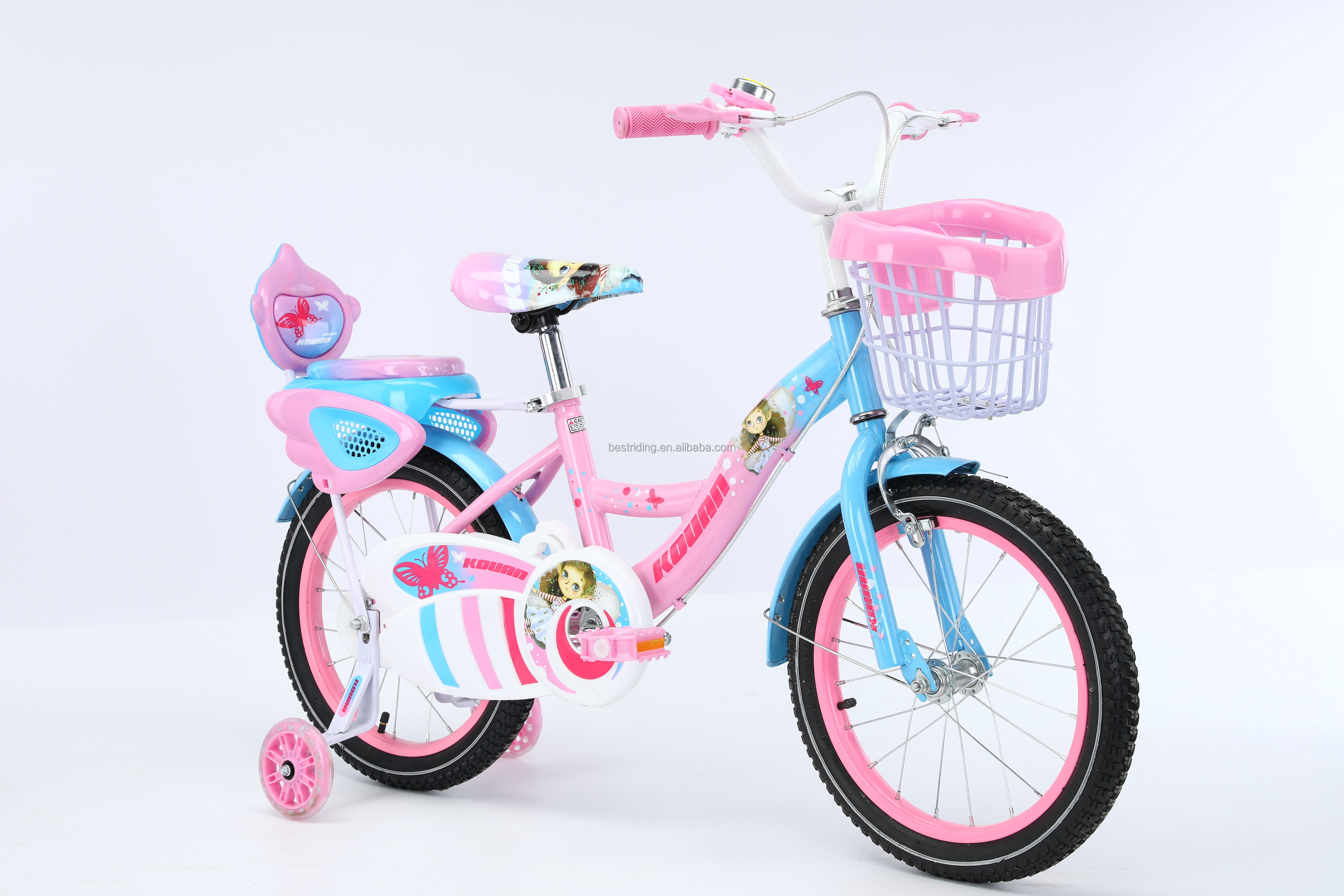 High-quality Children Bicycle Pedal Kids Bike Customized Steel Baby Bike Carton Box  Packing With Training Wheels  12 16 inches