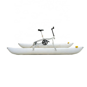 High Quality Adult Sea Sports Portable Inflatable Floating Water Pedal Bicycle Aqua Bike For Sale