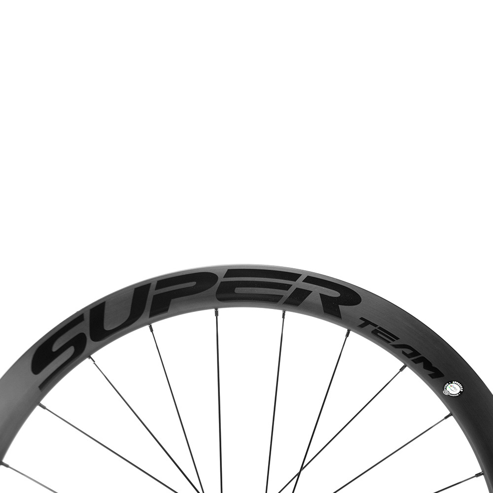 Superteam Carbon Road Bike Wheelset Tubeless Tubular 25mm Bicycle Rims OEM logo Disc Brake Set Carbon Fiber Wheels 700C