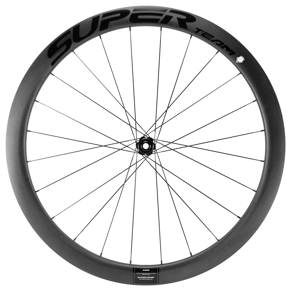 Superteam Carbon Road Bike Wheelset Tubeless Tubular 25mm Bicycle Rims OEM logo Disc Brake Set Carbon Fiber Wheels 700C