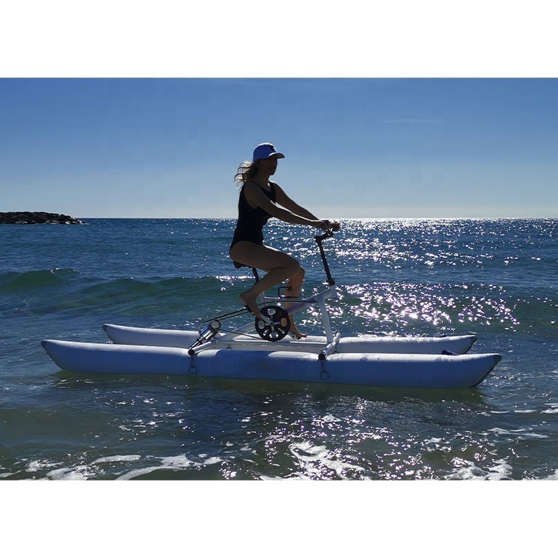 High Quality Adult Sea Sports Portable Inflatable Floating Water Pedal Bicycle Aqua Bike For Sale