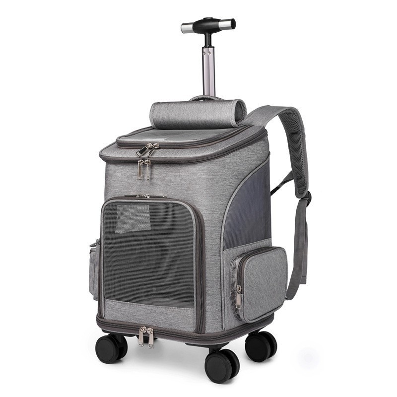 New folding trolley universal pet carrier with wheels luggage carry travel trolley case