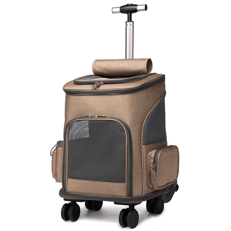 New folding trolley universal pet carrier with wheels luggage carry travel trolley case