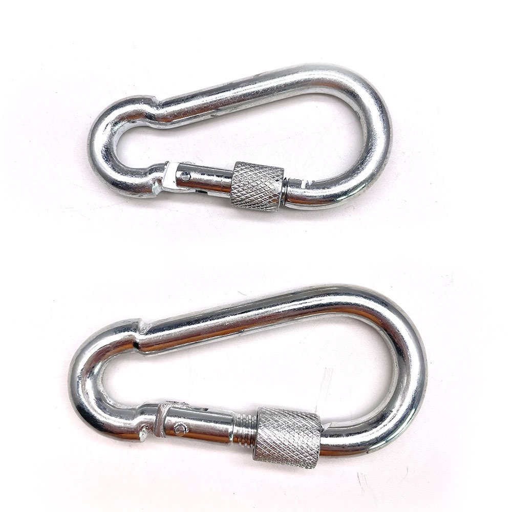 BT-245S Din 5299 Form D 8cm Galvanized Screw Hook Lock Steel Carabiner Industrial Hooks